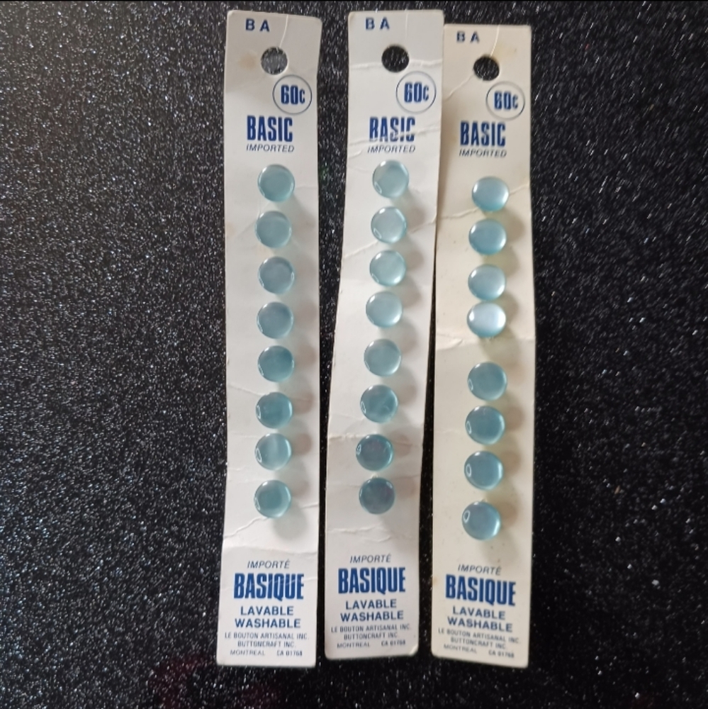 Light Denim Blue Vintage Button Bundle.
